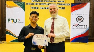 Mahasiswa TBI Raih Juara 1 International AI-Powered English Speech Championship 2026 di Thailand